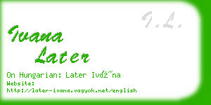 ivana later business card